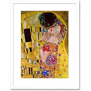 Wee Blue Coo Klimt The Kiss Old Master Painting Reproduction Framed Wall Art Print Wee Blue Coo Klimt The Kiss Old Master Painting Reproduction Framed Wall Art Print