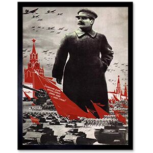 Wee Blue Coo Political Army Stalin Kremlin Soviet Union Vintage Art Print Framed Poster Wall Decor 12X16 Inch Wee Blue Coo Political Army Stalin Kremlin Soviet Union Vintage Art Print Framed Poster Wall Decor 12X16 Inch