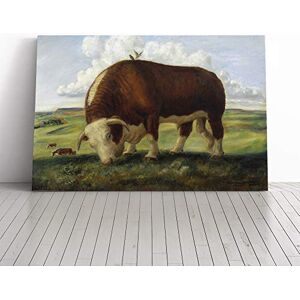 Big Box Art John Steuart Curry Bull Cow Canvas Print Gallery Wrapped 30mm Frame Wall Art 24x16 inches Ready to Hang Modern Animals Picture Living Room Bedroom Lounge Office Big Box Art John Steuart Curry Bull Cow Canvas Print Gallery Wrapped 30mm Frame Wall Art 24x16 inches Ready to Hang Modern Animals Picture Living Room Bedroom Lounge Office