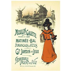 Wee Blue Coo Theatre Ad Moulin Galette Ball Sunday Paris France Wall Art Print Wee Blue Coo Theatre Ad Moulin Galette Ball Sunday Paris France Wall Art Print