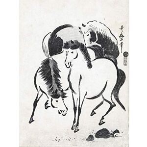 Artery8 Kitagawa Utamaro Three Horses Japanese Drawing Premium Wall Art Canvas Print 18X24 Inch Artery8 Kitagawa Utamaro Three Horses Japanese Drawing Premium Wall Art Canvas Print 18X24 Inch