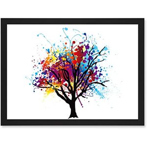 Artery8 - Abstract Colourful Tree Splash - A4 - Wall Art Artery8 - Abstract Colourful Tree Splash - A4 - Wall Art