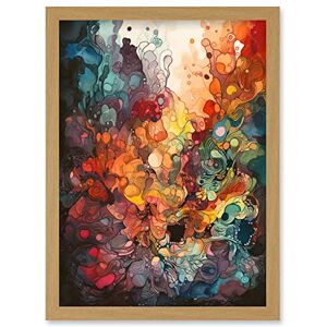 Artery8 Abstract Coral Reef Organic Shapes Modern Rainbow Acrylic Colour Painting Artwork Framed Wall Art Print A4 Artery8 Abstract Coral Reef Organic Shapes Modern Rainbow Acrylic Colour Painting Artwork Framed Wall Art Print A4