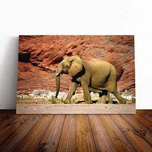 Big Box Art Elephant Rocky Canyon Canvas Print Gallery Wrapped 30mm Frame Wall Art 24x16 inches Ready to Hang Modern Animals Picture Living Room Bedroom Lounge Office Big Box Art Elephant Rocky Canyon Canvas Print Gallery Wrapped 30mm Frame Wall Art 24x16 inches Ready to Hang Modern Animals Picture Living Room Bedroom Lounge Office