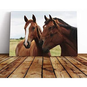 Big Box Art Three Horses Canvas Print Gallery Wrapped 30mm Frame Wall Art 24x16 inches Ready to Hang Modern Animals Picture Living Room Bedroom Lounge Office Big Box Art Three Horses Canvas Print Gallery Wrapped 30mm Frame Wall Art 24x16 inches Ready to Hang Modern Animals Picture Living Room Bedroom Lounge Office