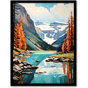 Artery8 Lake Louise Oil Painting Canada Banff National Park In Autumn Artwork Framed Wall Art Print A4 Artery8 Lake Louise Oil Painting Canada Banff National Park In Autumn Artwork Framed Wall Art Print A4
