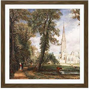 Fine Art Prints John Constable Salisbury Cathedral From The Bishops Garden Square Wooden Framed Wall Art Print Picture 16X16 Inch Fine Art Prints John Constable Salisbury Cathedral From The Bishops Garden Square Wooden Framed Wall Art Print Picture 16X16 Inch