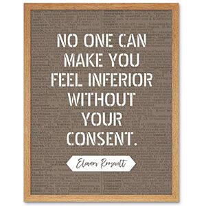 Artery8 Dictionary Inspiring Quote Eleanor Roosevelt No One Can Make You Feel Inferior Art Print Framed Poster Wall Decor 12x16 inch Artery8 Dictionary Inspiring Quote Eleanor Roosevelt No One Can Make You Feel Inferior Art Print Framed Poster Wall Decor 12x16 inch
