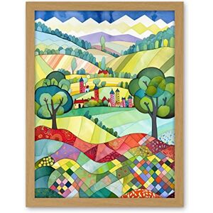Artery8 English Countryside Rural Landscape Folk Art Watercolour Painting Artwork Framed Wall Art Print 18X24 Inch Artery8 English Countryside Rural Landscape Folk Art Watercolour Painting Artwork Framed Wall Art Print 18X24 Inch