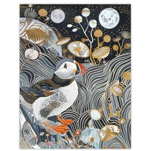 Artery8 Stylised Puffin Full Moon Flower Field Abstract Living Room Large Wall Art Poster Print Thick Paper 18X24 Inch Artery8 Stylised Puffin Full Moon Flower Field Abstract Living Room Large Wall Art Poster Print Thick Paper 18X24 Inch