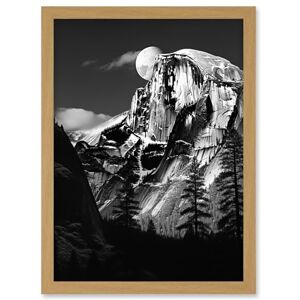 Artery8 Moonrise Behind Half Dome High Contrast Black White Photograph Yosemite National Park Full Moon and Mountain Forest Landscape Artwork Framed Wall Art Print A4 Artery8 Moonrise Behind Half Dome High Contrast Black White Photograph Yosemite National Park Full Moon and Mountain Forest Landscape Artwork Framed Wall Art Print A4
