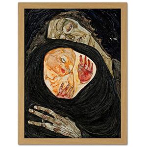 Wee Blue Coo Schiele Dead Mother 1910 Artwork Framed Wall Art Print 18X24 Inch Wee Blue Coo Schiele Dead Mother 1910 Artwork Framed Wall Art Print 18X24 Inch