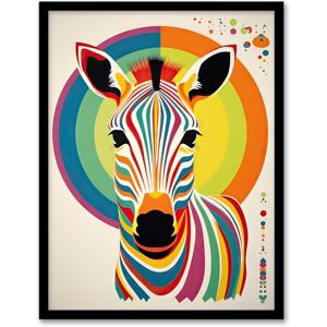 Artery8 Rainbow Zebra Colourful Graphic Artwork Zoo Animal Geometric Patterns And Shapes Kids Bedroom Painting Artwork Framed Wall Art Print A4 Artery8 Rainbow Zebra Colourful Graphic Artwork Zoo Animal Geometric Patterns And Shapes Kids Bedroom Painting Artwork Framed Wall Art Print A4