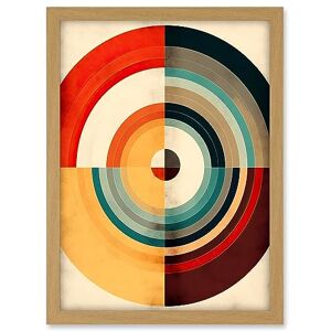 Artery8 Concentric Circles Bauhaus Style Minimal Colourful Vintage Artwork Framed A3 Wall Art Print Artery8 Concentric Circles Bauhaus Style Minimal Colourful Vintage Artwork Framed A3 Wall Art Print