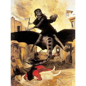 Wee Blue Coo Painting Surreal Fantasy Horror Plague Bocklin Weird Art Canvas Print Wee Blue Coo Painting Surreal Fantasy Horror Plague Bocklin Weird Art Canvas Print