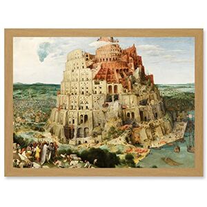 Artery8 Pieter Bruegel The Elder The Tower Of Babel Vienna Painting Artwork Framed Wall Art Print A4 Artery8 Pieter Bruegel The Elder The Tower Of Babel Vienna Painting Artwork Framed Wall Art Print A4