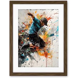 Artery8 Parkour Jump Urban Sport Paint Splat Action Shot Artwork Framed Wall Art Print 18X24 Inch Artery8 Parkour Jump Urban Sport Paint Splat Action Shot Artwork Framed Wall Art Print 18X24 Inch
