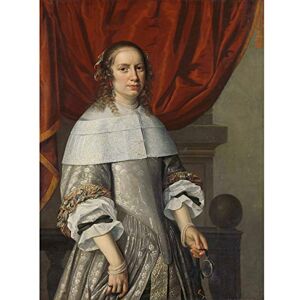 Artery8 Van Vliet Portrait Woman Grey Dress Painting Art Print Canvas Premium Wall Decor Poster Mural Artery8 Van Vliet Portrait Woman Grey Dress Painting Art Print Canvas Premium Wall Decor Poster Mural