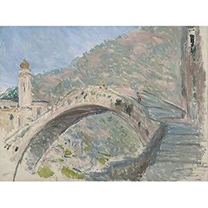 Artery8 Claude Monet Bridge At Dolceacqua 1884 Painting Unframed Wall Art Print Poster Home Decor Premium Artery8 Claude Monet Bridge At Dolceacqua 1884 Painting Unframed Wall Art Print Poster Home Decor Premium