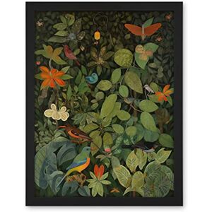 Artery8 Audubon Style Birds and Insects in Jungle Artwork Framed Wall Art Print 18X24 Inch Artery8 Audubon Style Birds and Insects in Jungle Artwork Framed Wall Art Print 18X24 Inch