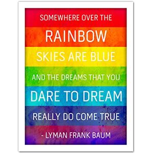 Wee Blue Coo Somewhere Over Rainbow Frank Baum Artwork Framed Wall Art Print 18X24 Inch Wee Blue Coo Somewhere Over Rainbow Frank Baum Artwork Framed Wall Art Print 18X24 Inch
