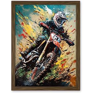 Artery8 Motocross Race Sport Driver Action Shot Painting Artwork Framed Wall Art Print 18X24 Inch Artery8 Motocross Race Sport Driver Action Shot Painting Artwork Framed Wall Art Print 18X24 Inch