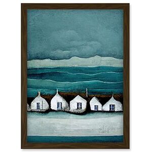 Doppelganger33 LTD Row Of White Fisherman Cottages Isle Of Jura Artwork Framed Wall Art Print A4 Doppelganger33 LTD Row Of White Fisherman Cottages Isle Of Jura Artwork Framed Wall Art Print A4