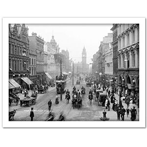Artery8 High Street Belfast Northern Ireland 1906 Artwork Framed Wall Art Print 18X24 Inch Artery8 High Street Belfast Northern Ireland 1906 Artwork Framed Wall Art Print 18X24 Inch