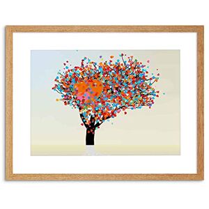 Wee Blue Coo PAINTING ILLUSTRATION ABSTRACT TREE LOVE HEART LEAVES FRAMED PRINT F97X4645 Wee Blue Coo PAINTING ILLUSTRATION ABSTRACT TREE LOVE HEART LEAVES FRAMED PRINT F97X4645