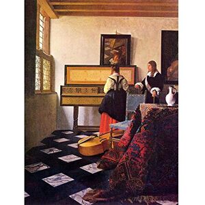 Wee Blue Coo Johannes Vermeer Music Lesson Old Master Painting Art Print Poster Wall Decor 12X16 Inch Wee Blue Coo Johannes Vermeer Music Lesson Old Master Painting Art Print Poster Wall Decor 12X16 Inch