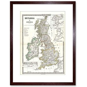 Wee Blue Coo 9x7 '' 1865 SPRUNER MAP ENGLAND SCOTLAND IRELAND FRAMED ART PRINT F97X024 Wee Blue Coo 9x7 '' 1865 SPRUNER MAP ENGLAND SCOTLAND IRELAND FRAMED ART PRINT F97X024
