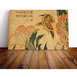 Big Box Art Canvas Print Wall Hokusai Peony and Canary Japanese Oriental Art Mounted & Stretched Box Frame Picture Home Decor for Kitchen, Living Room, Bedroom, Multi-Colour, 30x20 Inch Big Box Art Canvas Print Wall Hokusai Peony and Canary Japanese Oriental Art Mounted & Stretched Box Frame Picture Home Decor for Kitchen, Living Room, Bedroom, Multi-Colour, 30x20 Inch