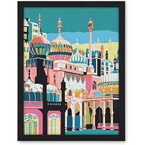 Artery8 Brighton Royal Pavilion Multicoloured Architecture Artwork Framed Wall Art Print 18X24 Inch Artery8 Brighton Royal Pavilion Multicoloured Architecture Artwork Framed Wall Art Print 18X24 Inch