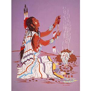 Wee Blue Coo Painting Drawing Native American Dian Fire Shaman Dress Art Print Poster Wall Decor 12X16 Inch Wee Blue Coo Painting Drawing Native American Dian Fire Shaman Dress Art Print Poster Wall Decor 12X16 Inch