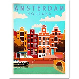 Wee Blue Coo Travel Tourism Amsterdam Holl Netherlands Canal Bridge Boat Houses Large Framed Art Print Poster Wall Decor 18x24 inch Wee Blue Coo Travel Tourism Amsterdam Holl Netherlands Canal Bridge Boat Houses Large Framed Art Print Poster Wall Decor 18x24 inch