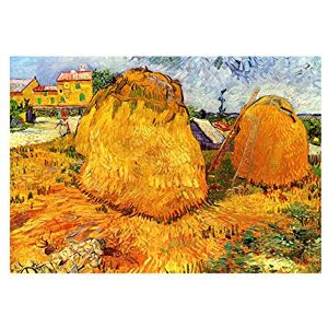 Wee Blue Coo Painting Van Gogh Haystacks Provence Wall Art Print Wee Blue Coo Painting Van Gogh Haystacks Provence Wall Art Print