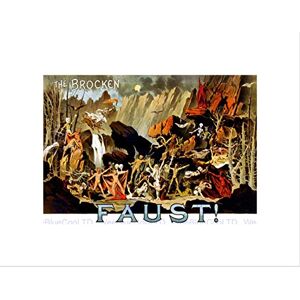 Wee Blue Coo VINTAGE ADVERT THEATRE STAGE PRODUCTION FAUST BLACK FRAMED ART PRINT B12X4008 Wee Blue Coo VINTAGE ADVERT THEATRE STAGE PRODUCTION FAUST BLACK FRAMED ART PRINT B12X4008