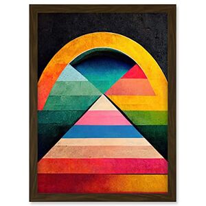 Doppelganger33 LTD Abstract Geometric Retro Rainbow Architecture Triangle Painting Artwork Framed A3 Wall Art Print Doppelganger33 LTD Abstract Geometric Retro Rainbow Architecture Triangle Painting Artwork Framed A3 Wall Art Print