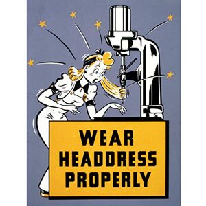 Fine Art Prints War WWII USA Women Wear Headdress Properly Advert Large XL Wall Art Canvas Print Fine Art Prints War WWII USA Women Wear Headdress Properly Advert Large XL Wall Art Canvas Print