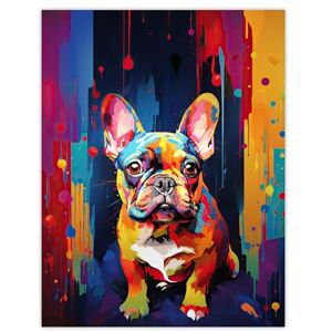 Artery8 French Bulldog Dog Lover Gift Pet Portrait Colourful Neon Artwork Painting Large Wall Art Poster Print Thick Paper 18X24 Inch Artery8 French Bulldog Dog Lover Gift Pet Portrait Colourful Neon Artwork Painting Large Wall Art Poster Print Thick Paper 18X24 Inch