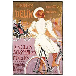 Wee Blue Coo Ad Bicycles Cars Leuven Louvain Belgium Wall Art Print Wee Blue Coo Ad Bicycles Cars Leuven Louvain Belgium Wall Art Print