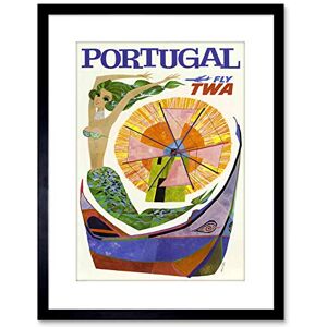 Wee Blue Coo 9x7 '' TWA AIRLINE PORTUGAL WINDMILL MERMAID VINTAGE FRAMED ART PRINT F97X1522 Wee Blue Coo 9x7 '' TWA AIRLINE PORTUGAL WINDMILL MERMAID VINTAGE FRAMED ART PRINT F97X1522