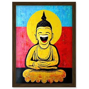 Artery8 - Happy Buddha - Brown - A4 - Wall Art Print Artery8 - Happy Buddha - Brown - A4 - Wall Art Print
