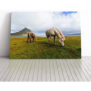 Big Box Art Grazing Horses Landscape Canvas Print Gallery Wrapped 30mm Frame Wall Art 20x14 inches Ready to Hang Modern Animals Picture Living Room Bedroom Lounge Office Big Box Art Grazing Horses Landscape Canvas Print Gallery Wrapped 30mm Frame Wall Art 20x14 inches Ready to Hang Modern Animals Picture Living Room Bedroom Lounge Office