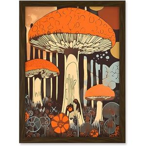 Artery8 Mushroom Vintage Large Red Cap Fungi Pastel Colour Earthy Aesthetic Kitchen Artwork Framed A3 Wall Art Print Artery8 Mushroom Vintage Large Red Cap Fungi Pastel Colour Earthy Aesthetic Kitchen Artwork Framed A3 Wall Art Print