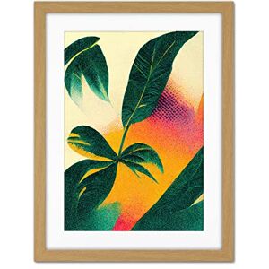Doppelganger33 LTD Abstract Tropical Leaves Halftone Pop Art Botanical Illustration Artwork Framed Wall Art Print 18X24 Inch Doppelganger33 LTD Abstract Tropical Leaves Halftone Pop Art Botanical Illustration Artwork Framed Wall Art Print 18X24 Inch
