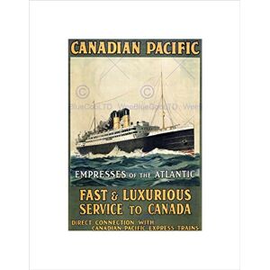 Wee Blue Coo Travel Empress Atlantic Cruise Sail Canada Ship Vintage Ad Art Wall Art Print Wee Blue Coo Travel Empress Atlantic Cruise Sail Canada Ship Vintage Ad Art Wall Art Print
