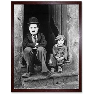Fine Art Prints Silent Movie Still Charlie Chaplin The Kid Photo Art Print Framed Poster Wall Decor 12x16 inch Fine Art Prints Silent Movie Still Charlie Chaplin The Kid Photo Art Print Framed Poster Wall Decor 12x16 inch