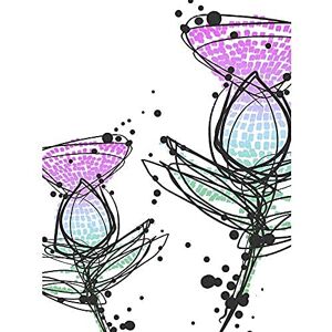 Wee Blue Coo Scottish Thistle Head Flowers Ink Drip Design Scotland Large Art Print Poster Wall Decor 18x24 inch Wee Blue Coo Scottish Thistle Head Flowers Ink Drip Design Scotland Large Art Print Poster Wall Decor 18x24 inch