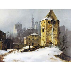 Artery8 Pernhart Althofen In Winter Town Winter Painting Art Print Canvas Premium Wall Decor Poster Mural Artery8 Pernhart Althofen In Winter Town Winter Painting Art Print Canvas Premium Wall Decor Poster Mural